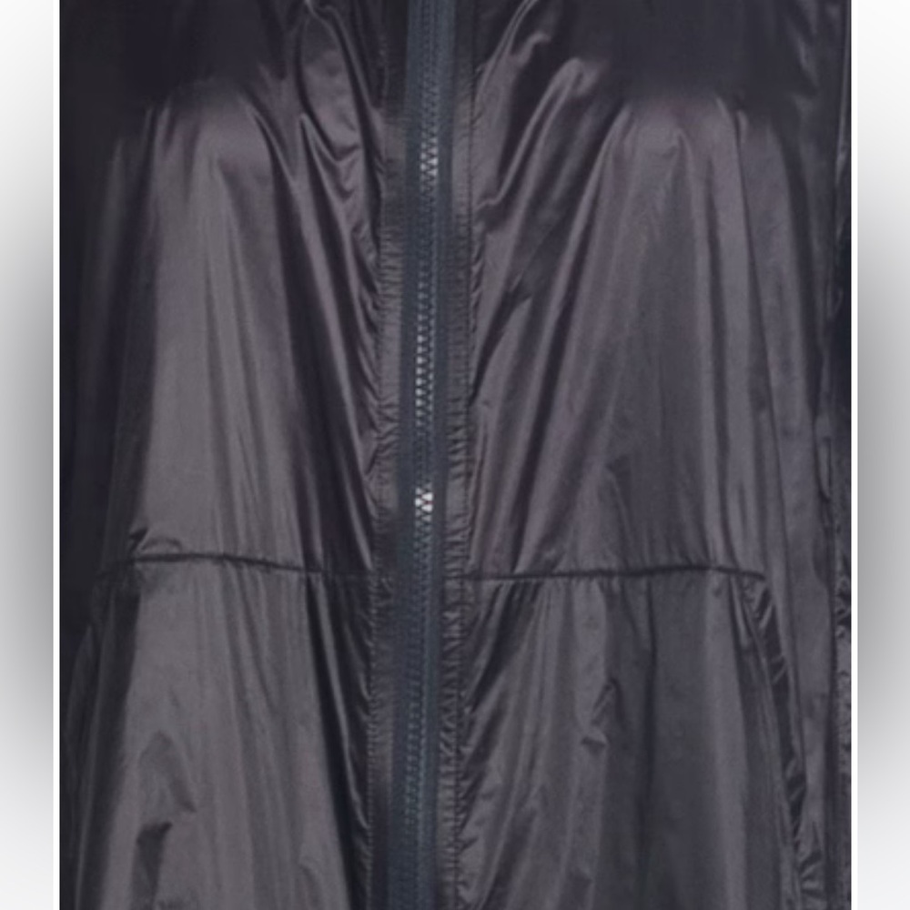 Peuterey Full Length Windbreaker Jacket Hooded Size 40 Black - Picture 3 of 16